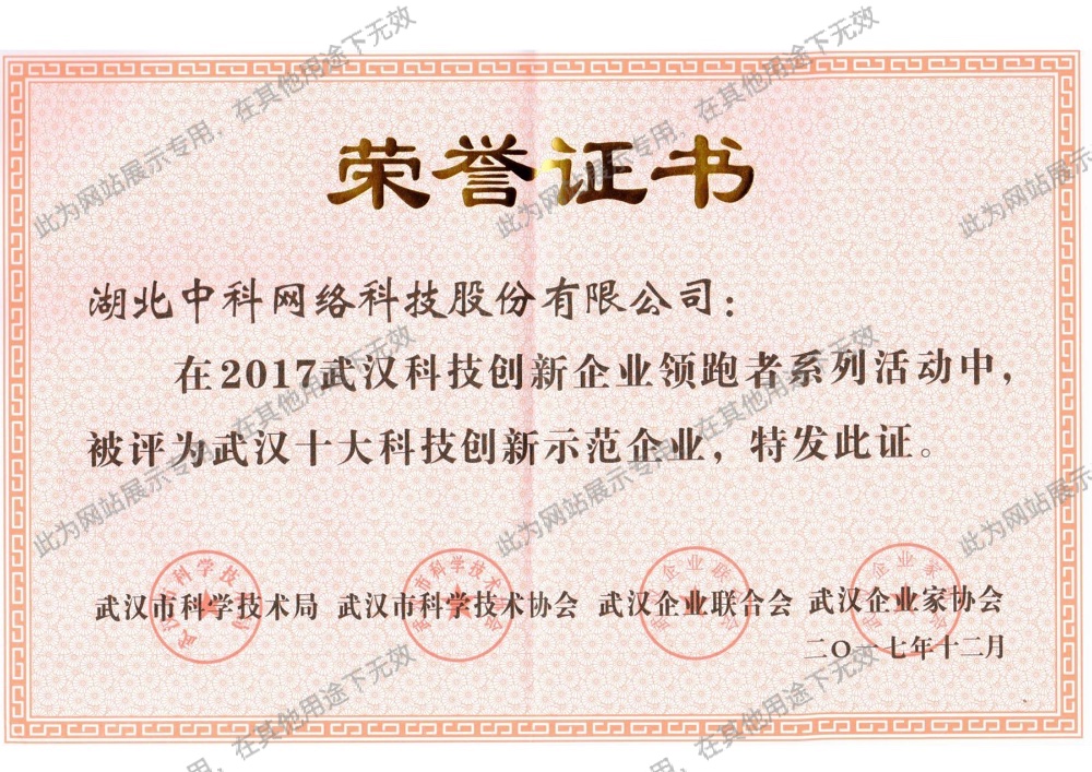 武汉十大科技创新示范企业
